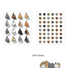 KUMA Stationery & Crafts  D 2 sheets Kawaii Cat Stickers