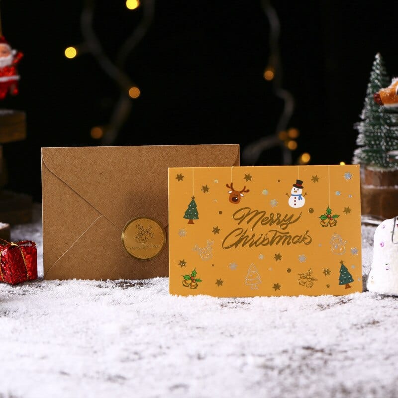 KUMA Stationery & Crafts  Orange 3pcs Christmas Card + Envelope