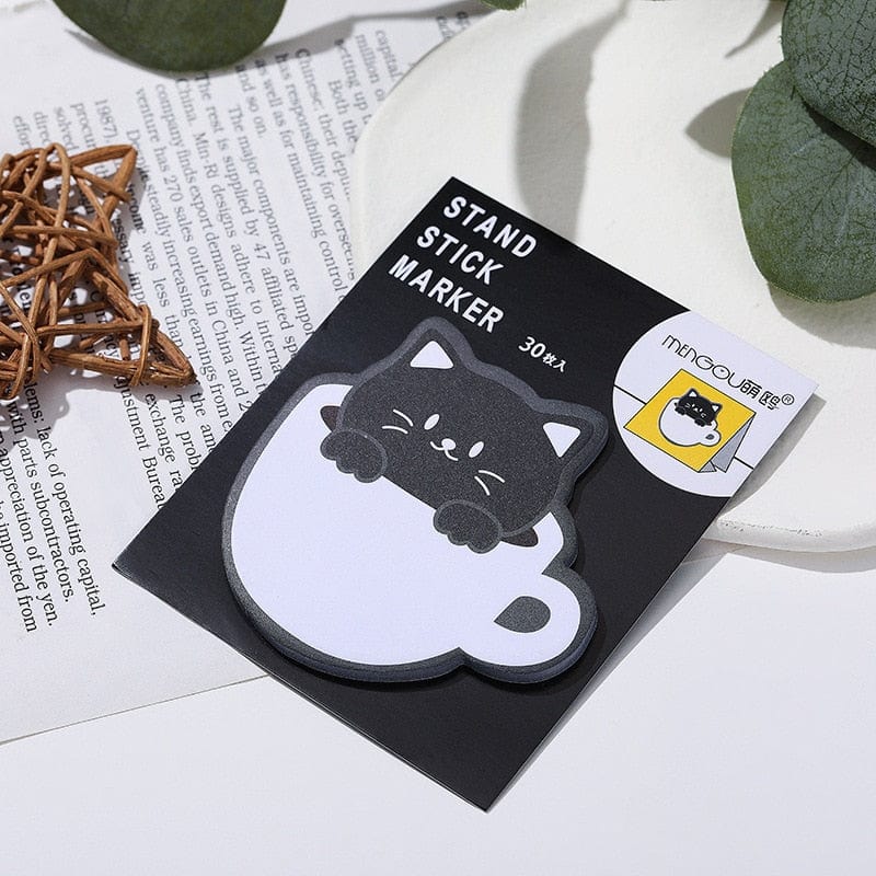 KUMA Stationery & Crafts  F Cute Cat in a Mug Sticky Notes