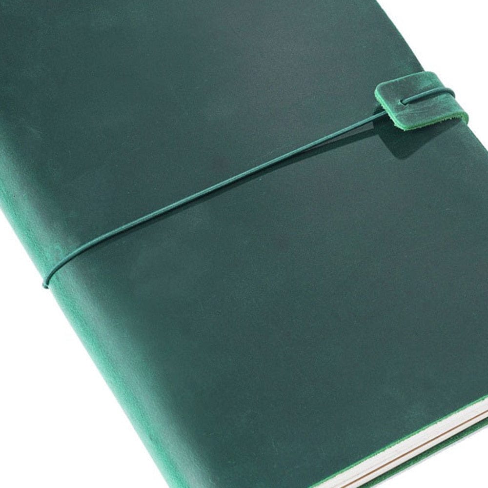 KUMA Stationery & Crafts  green / Passport style Genuine Leather Travelers Notebook ✨ Free Embossing ✨ 4 Sizes & 8 Colors