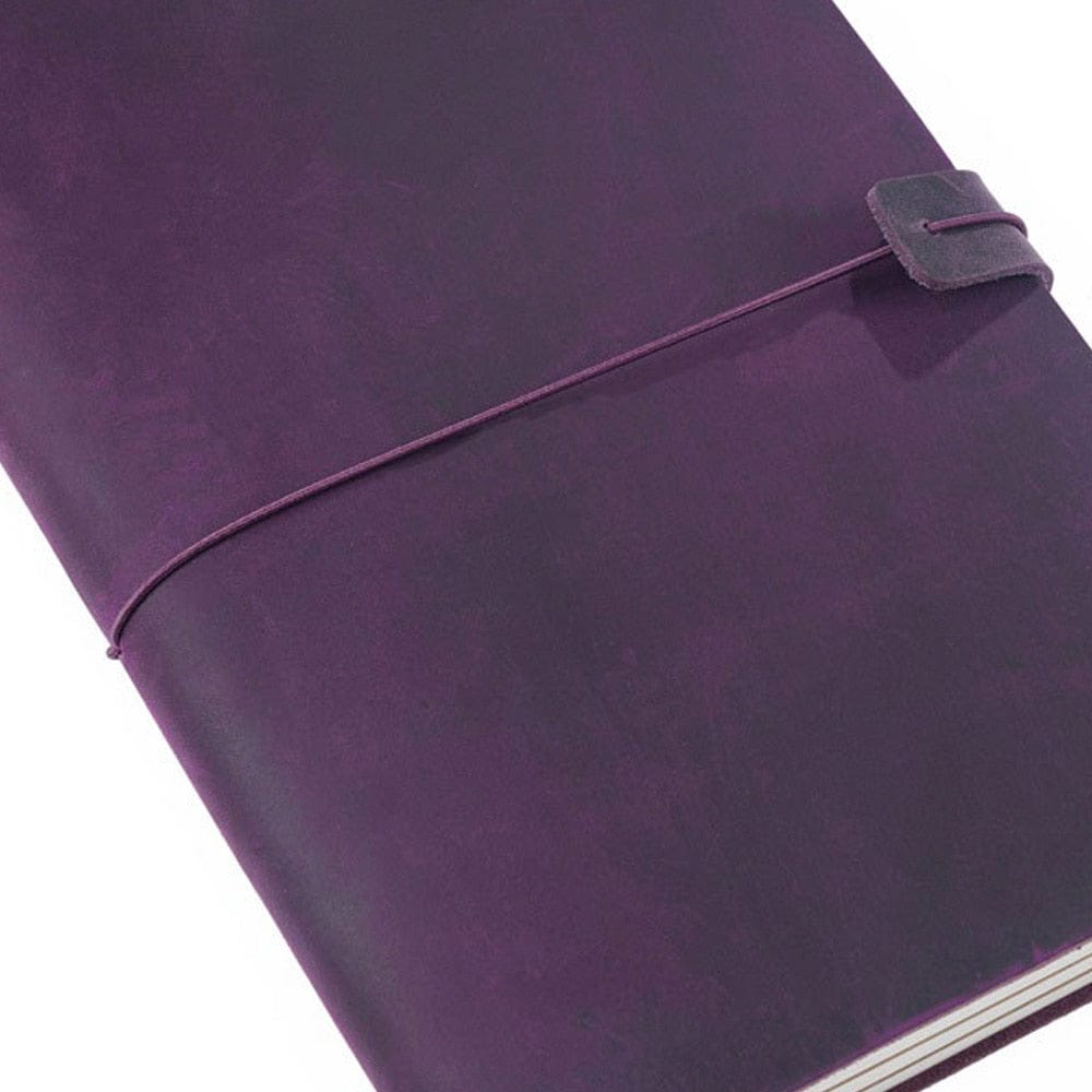 KUMA Stationery & Crafts  purple / Passport style Genuine Leather Travelers Notebook ✨ Free Embossing ✨ 4 Sizes & 8 Colors