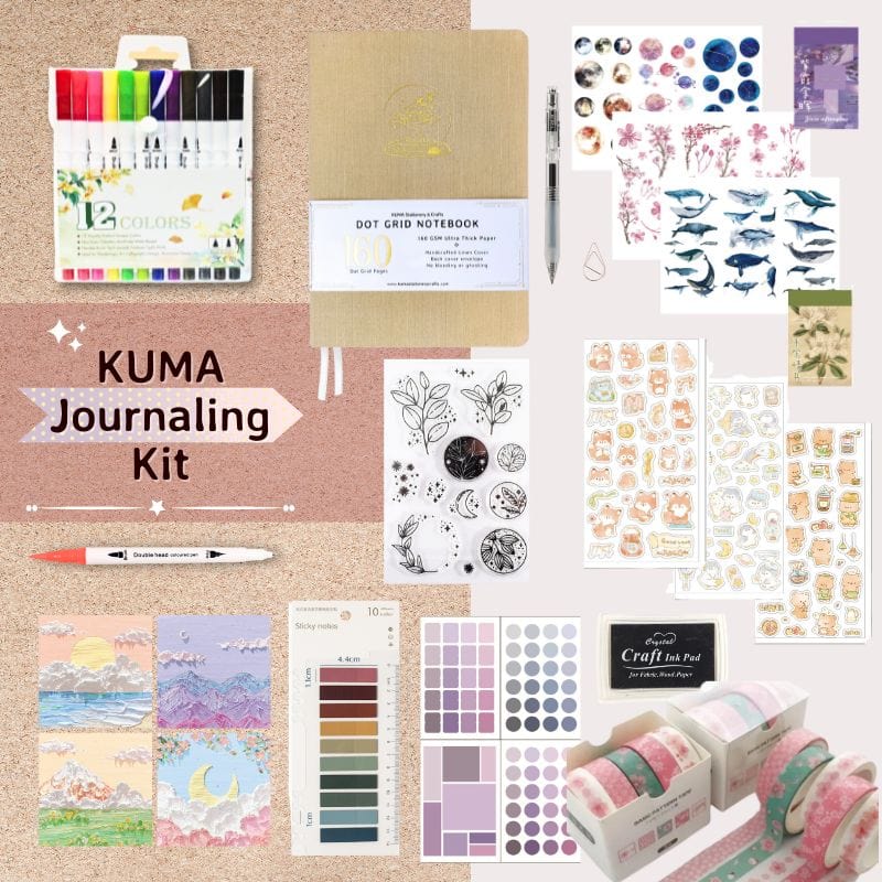 KUMA Stationery & Crafts  Ukiyo 🌟 KUMA Journaling Kit 🌟choose your journal! 40% off + free shipping - NEW Luna Notebooks added!