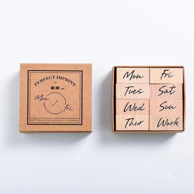 KUMA Stationery & Crafts  Stationery C Schedule Weekly/Monthly/Daily Wooden Stamps