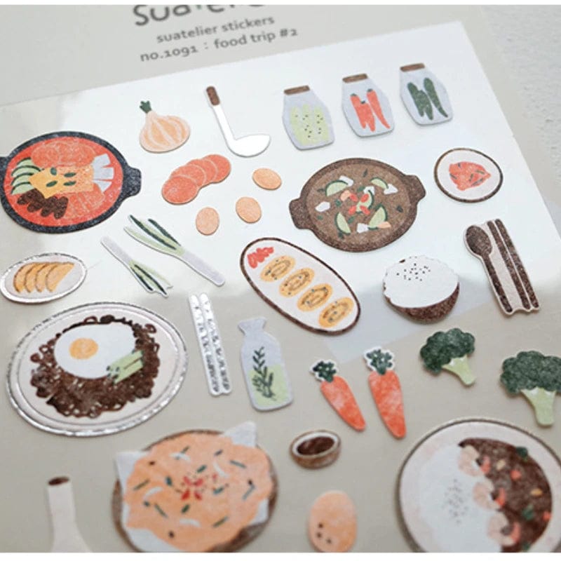 KUMA Stationery & Crafts  Suatelier Korean Stickers; Food Trip #2