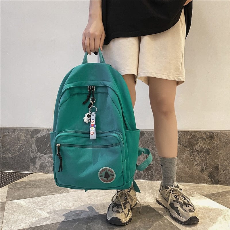 KUMA Stationery & Crafts  Trendy Minimal Backpack with cute accessory; 5 colors to choose from