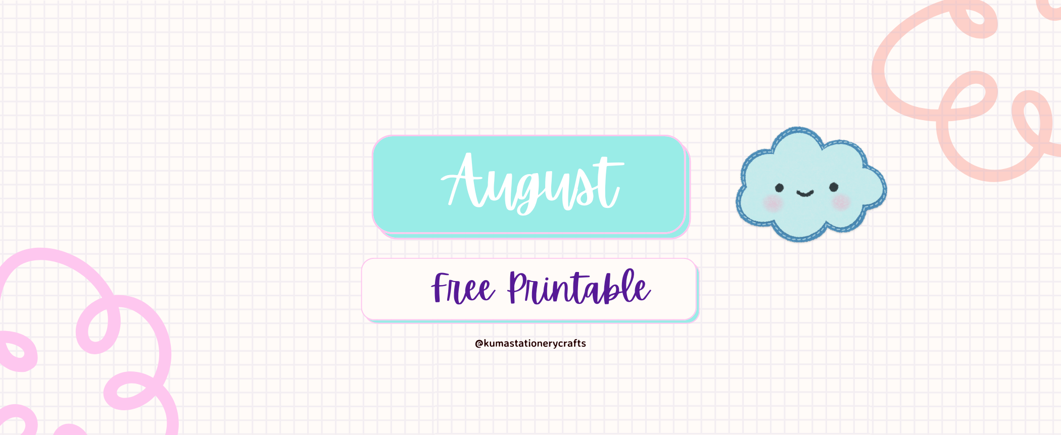 Bullet Journal August Printable