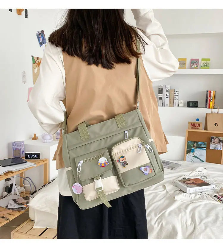 Waterproof Canvas Shoulder Bag (accessories included!)