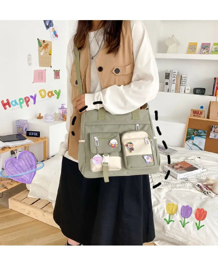 Waterproof Canvas Shoulder Bag (accessories included!)