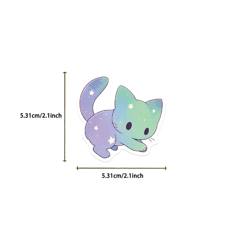 Kawaii Starry Cat Sticker Pack