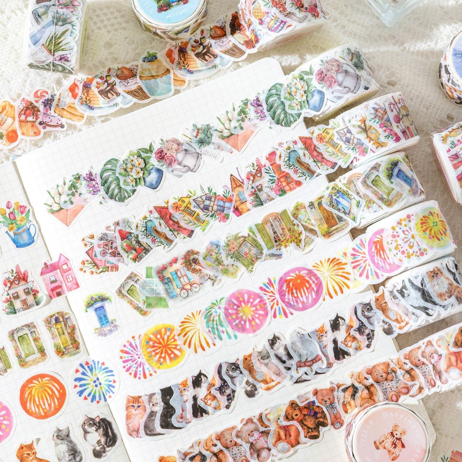 KUMA Stationery & Crafts  100pcs Everyday Washi Tape Stickers