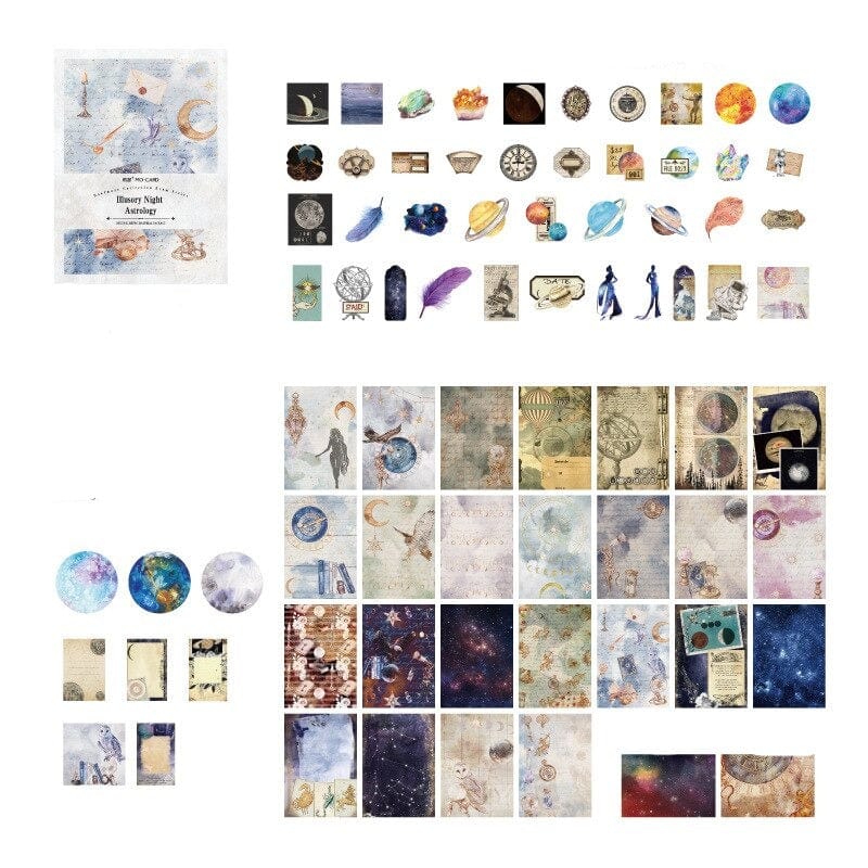 KUMA Stationery & Crafts  F 100pcs Nostalgic Treasures Vintage Sticker Collection; 6 design packs to choose from!