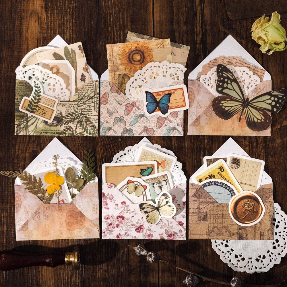 KUMA Stationery & Crafts  100pcs Nostalgic Treasures Vintage Sticker Collection; 6 design packs to choose from!