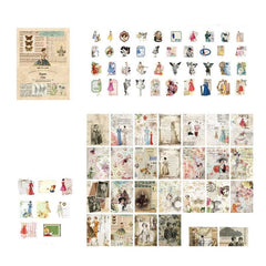KUMA Stationery & Crafts  D 100pcs Nostalgic Treasures Vintage Sticker Collection; 6 design packs to choose from!
