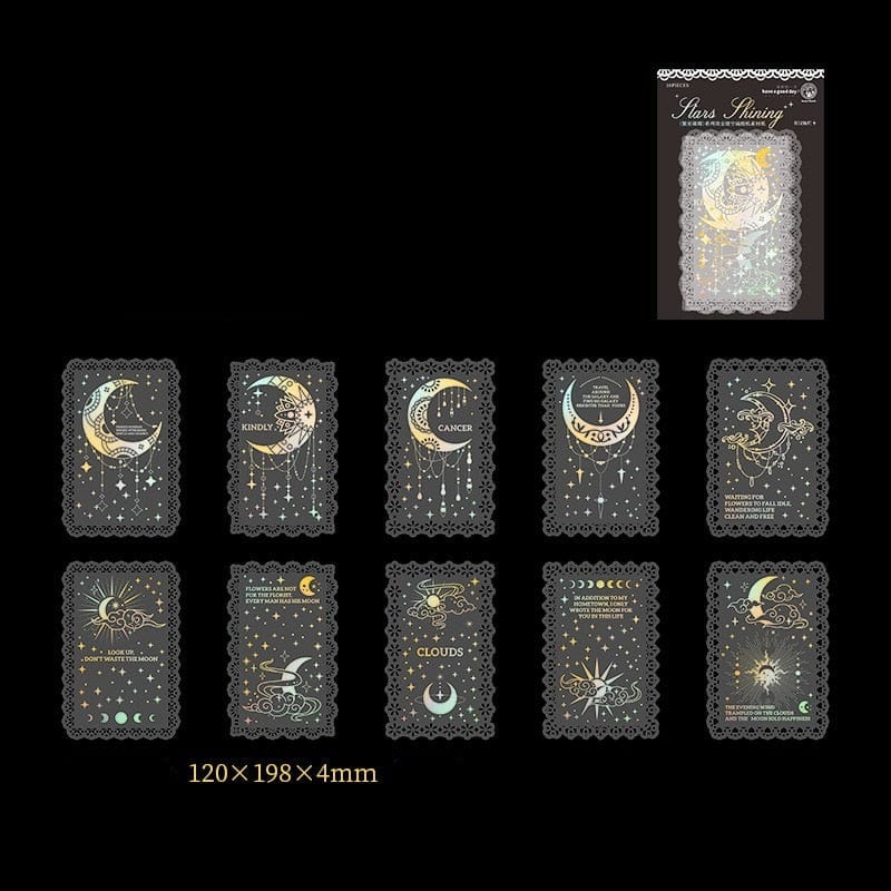 KUMA Stationery & Crafts  E 10pcs Gold Lace Sticker Set