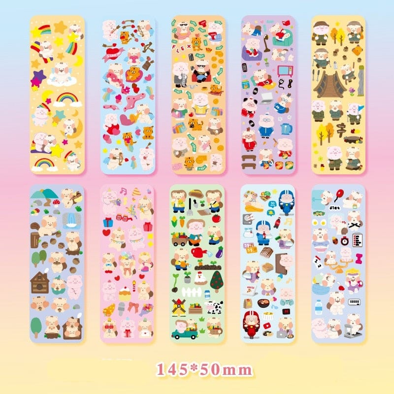 KUMA Stationery & Crafts  14 10pcs Kawaii Sticker Set: 20 Designs to choose from!