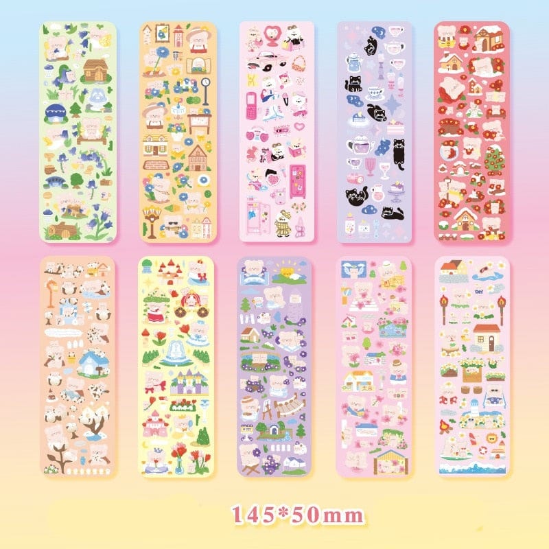KUMA Stationery & Crafts  13 10pcs Kawaii Sticker Set: 20 Designs to choose from!
