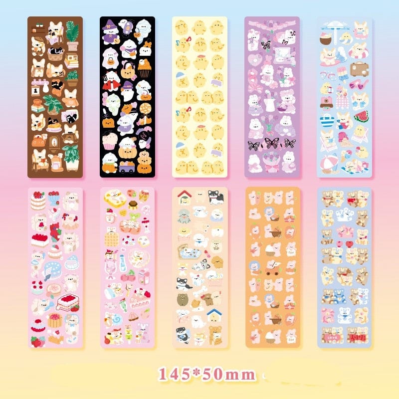 KUMA Stationery & Crafts  15 10pcs Kawaii Sticker Set: 20 Designs to choose from!