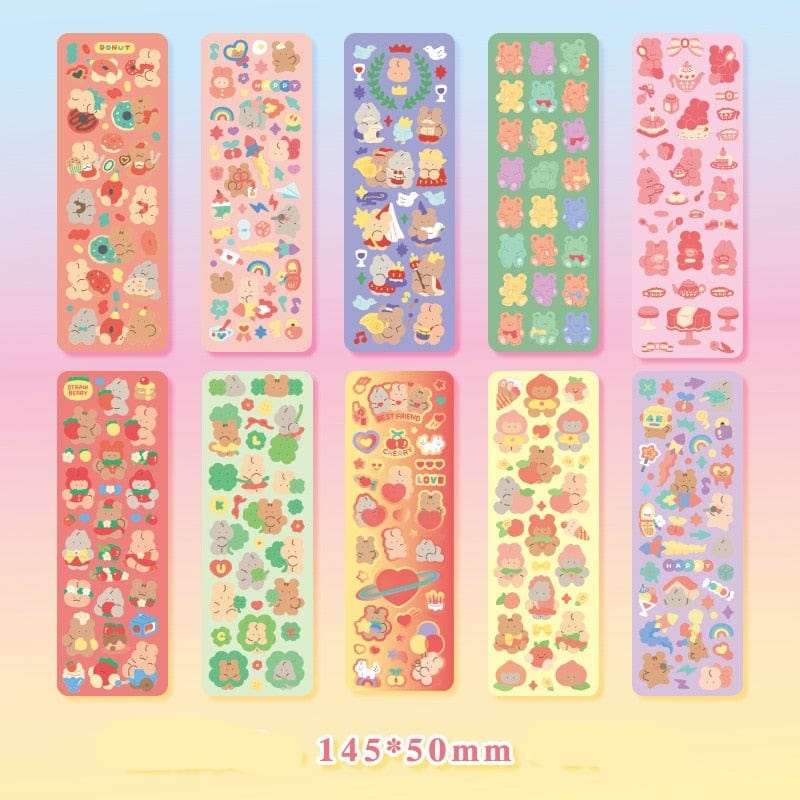 KUMA Stationery & Crafts  12 10pcs Kawaii Sticker Set: 20 Designs to choose from!