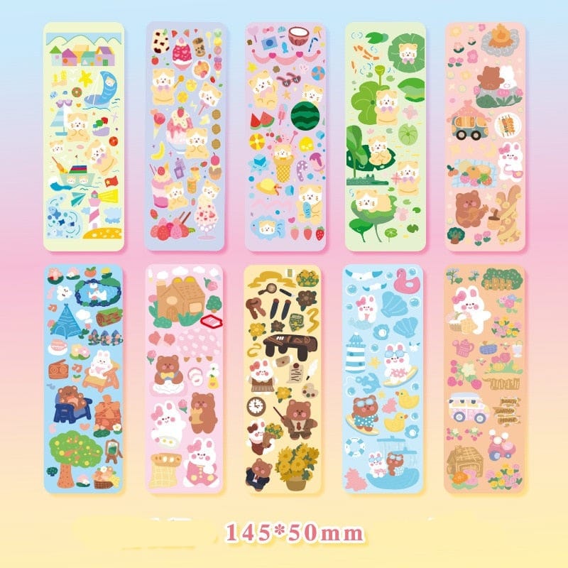 KUMA Stationery & Crafts  11 10pcs Kawaii Sticker Set: 20 Designs to choose from!