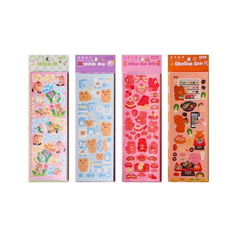 KUMA Stationery & Crafts  10pcs Kawaii Sticker Set: 20 Designs to choose from!