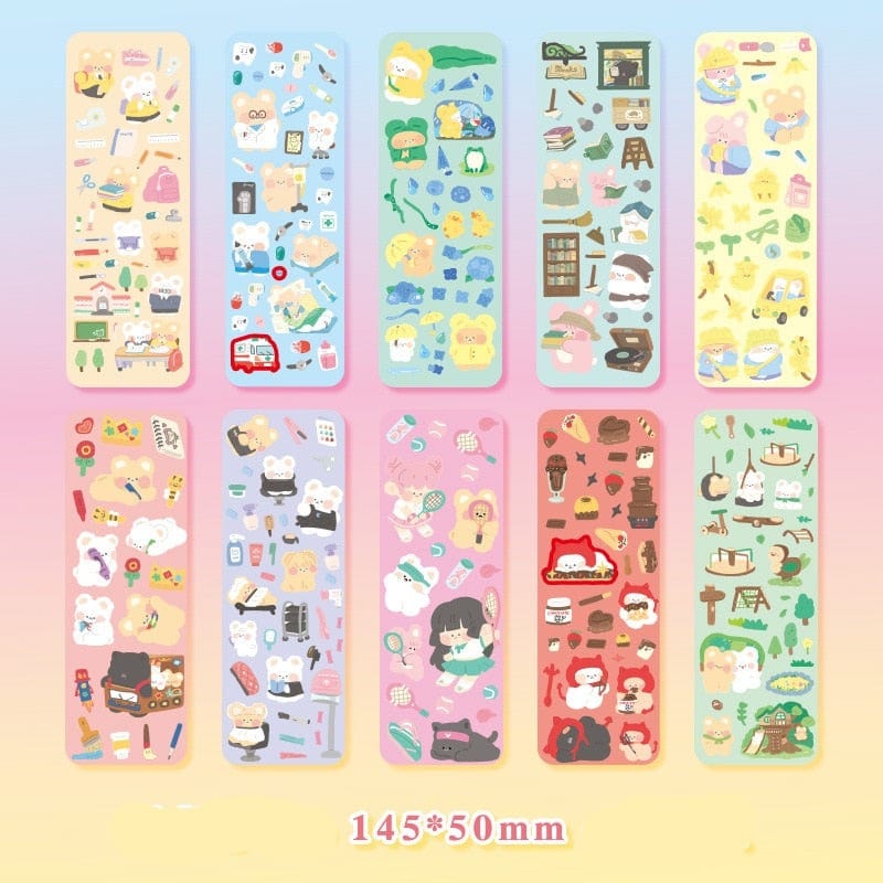 KUMA Stationery & Crafts  18 10pcs Kawaii Sticker Set: 20 Designs to choose from!