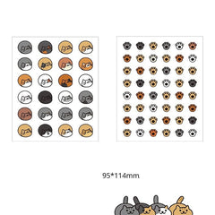 KUMA Stationery & Crafts  B 2 sheets Kawaii Cat Stickers