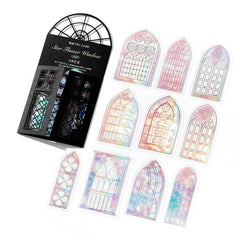 KUMA Stationery & Crafts  B 20pcs Holographic Stained-Glass Window Stickers