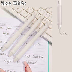 KUMA Stationery & Crafts  3pcs White 3/5pcs Soft Touch Ballpoint Gel Pens with Writing Grip