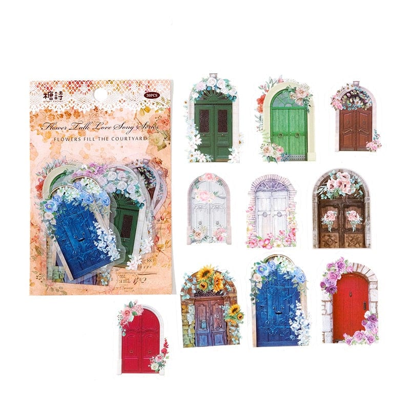 KUMA Stationery & Crafts  A 30pcs Baroque Floral Door Stickers + more designs