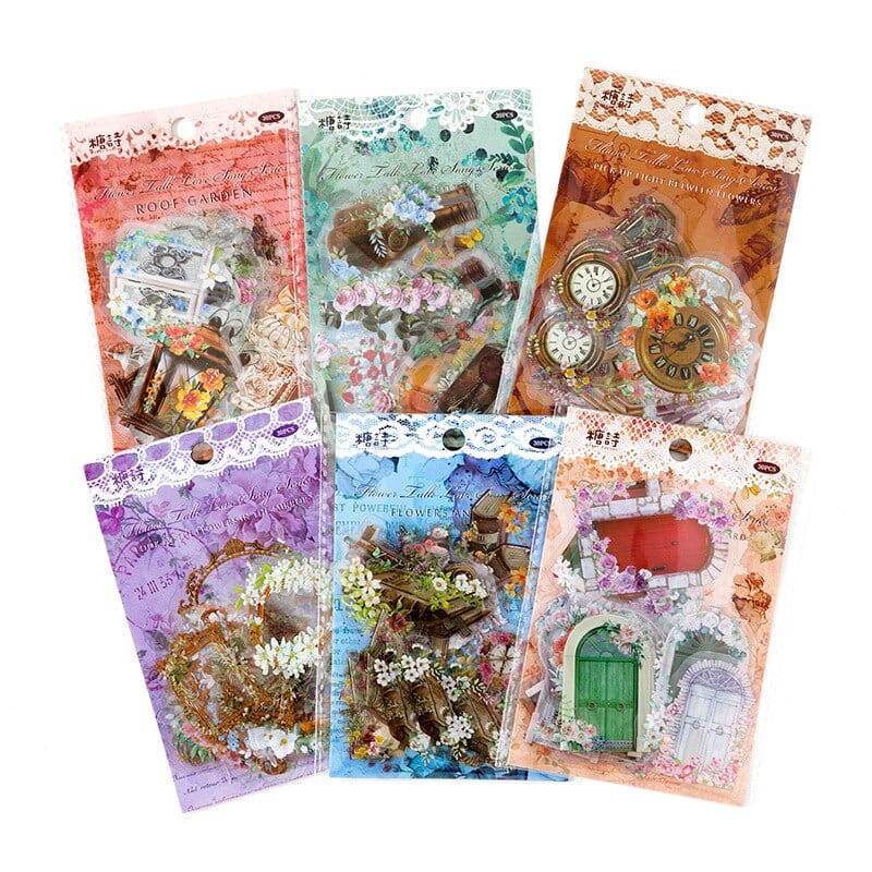 KUMA Stationery & Crafts  30pcs Baroque Floral Door Stickers + more designs