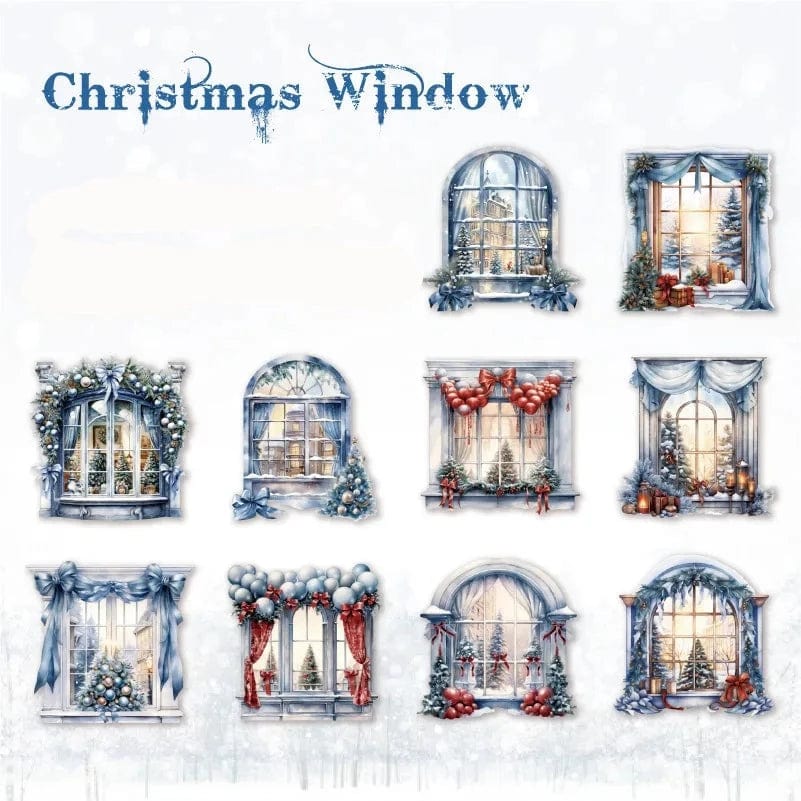 KUMA Stationery & Crafts  C 30Pcs Christmas Window Series Sticker Set