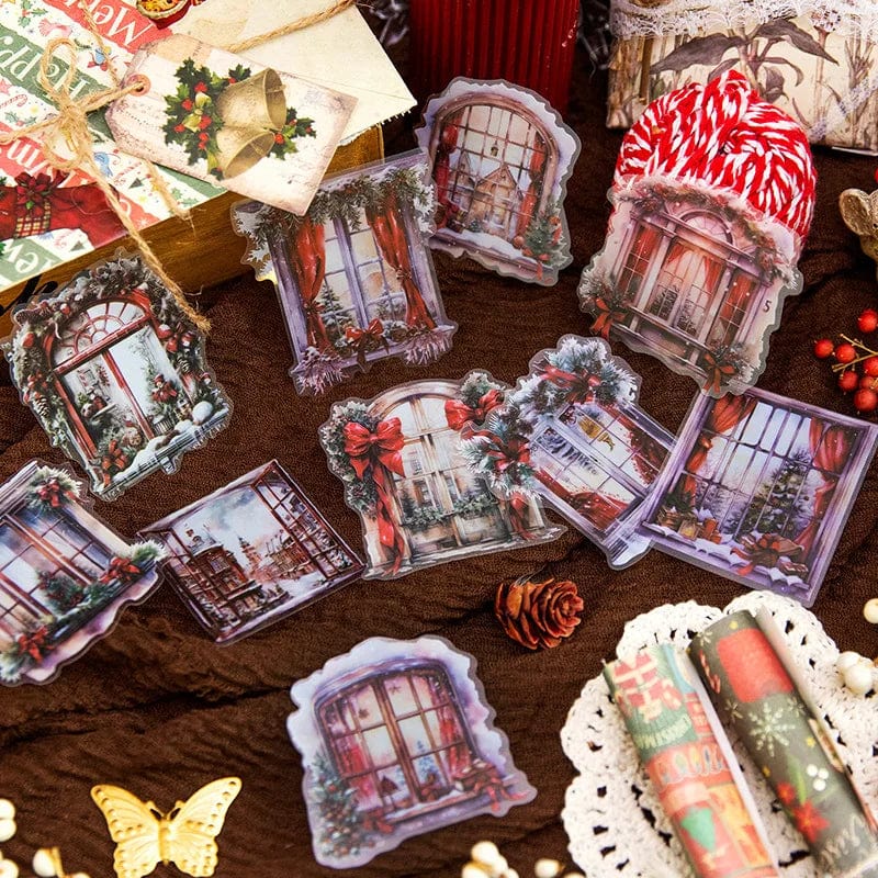KUMA Stationery & Crafts  30Pcs Christmas Window Series Sticker Set