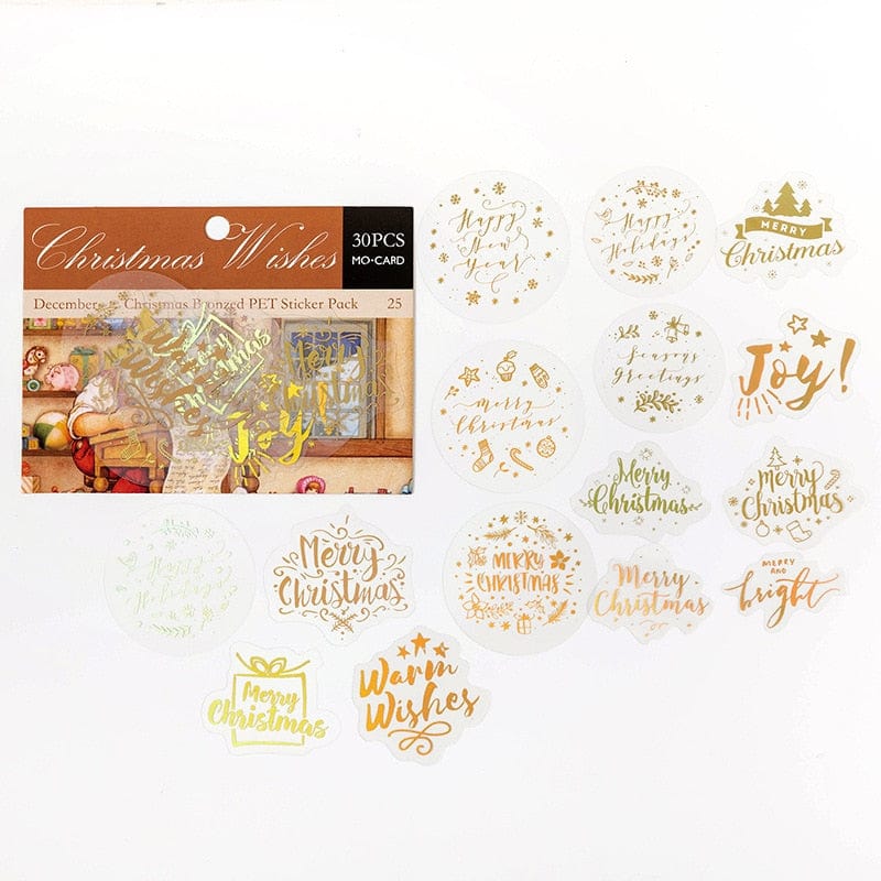 KUMA Stationery & Crafts  30pcs New Christmas Sticker Set