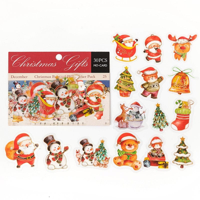 KUMA Stationery & Crafts  B 30pcs New Christmas Sticker Set