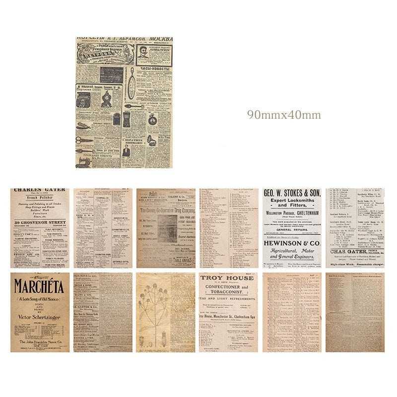 KUMA Stationery & Crafts  D 30pcs Vintage style Scrapbooking Paper