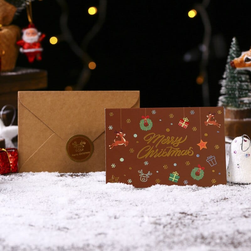 KUMA Stationery & Crafts  Chocolate 3pcs Christmas Card + Envelope
