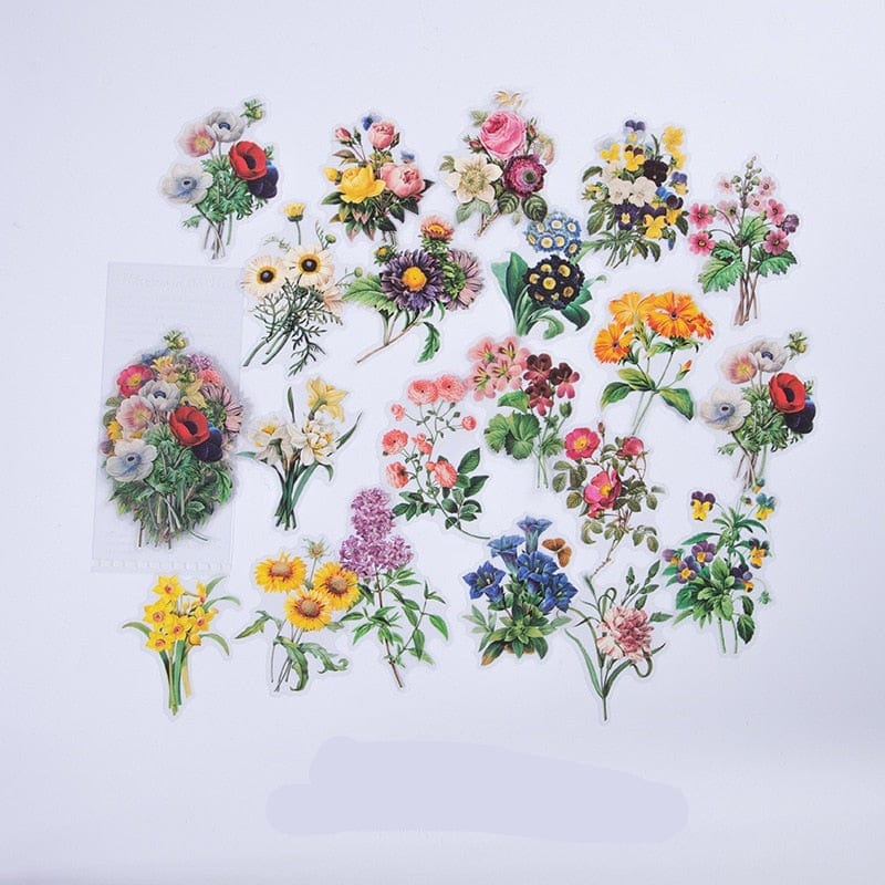 KUMA Stationery & Crafts  A 40Pcs Flower & Forest Sticker Sets