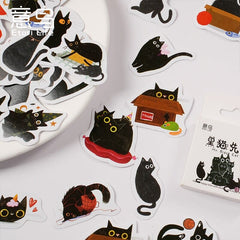 KUMA Stationery & Crafts  46pcs Black Cat Sticker Set