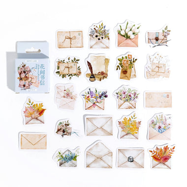 KUMA Stationery & Crafts  46Pcs Letters Between Flowers Boxed Stickers