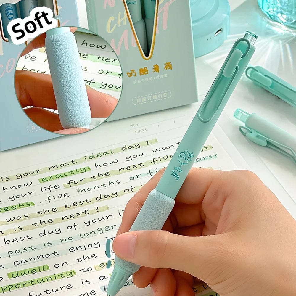 KUMA Stationery & Crafts  Mint set 4pc Mint Gel Pens & Highlighter Set 0.5mm