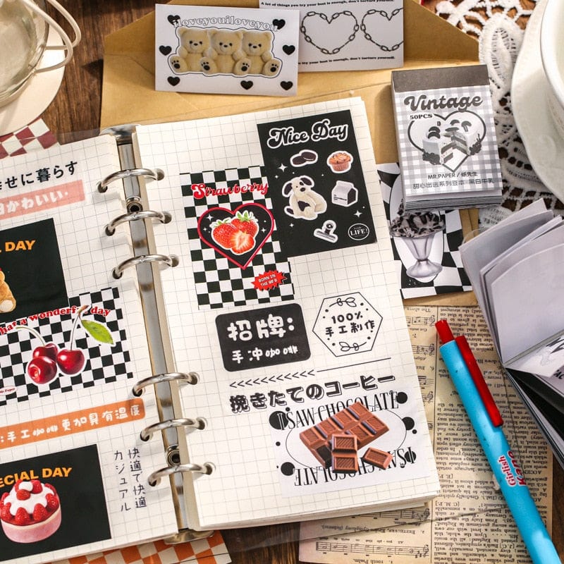KUMA Stationery & Crafts  50 Sheets Kawaii Vintage Sticker Book