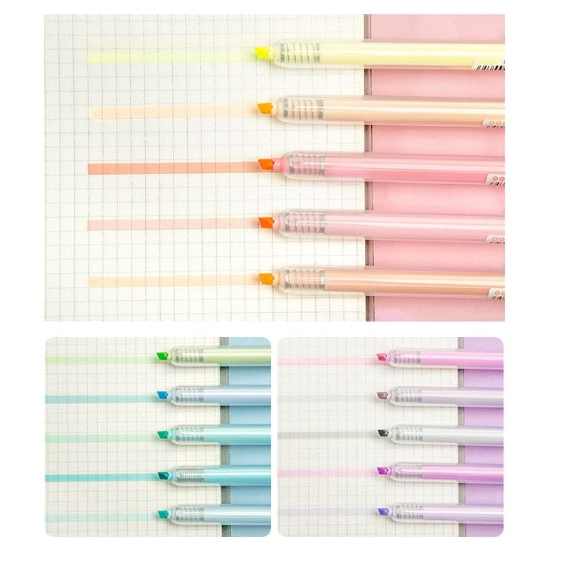 KUMA Stationery & Crafts  5pcs Fluorescent Highlighter Pen Set