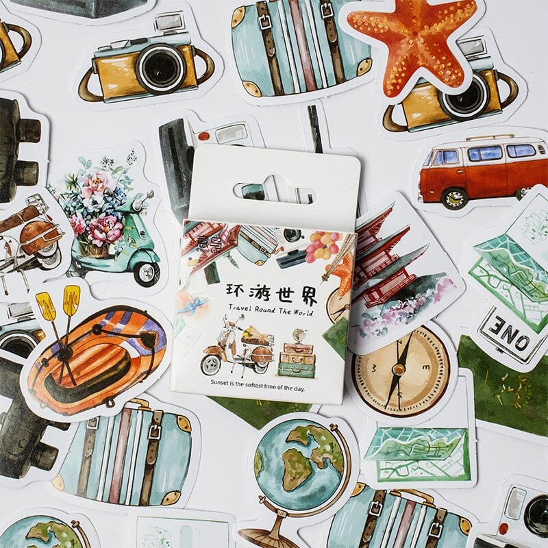 KUMA Stationery & Crafts  Around The World 46pcs Sticker Box