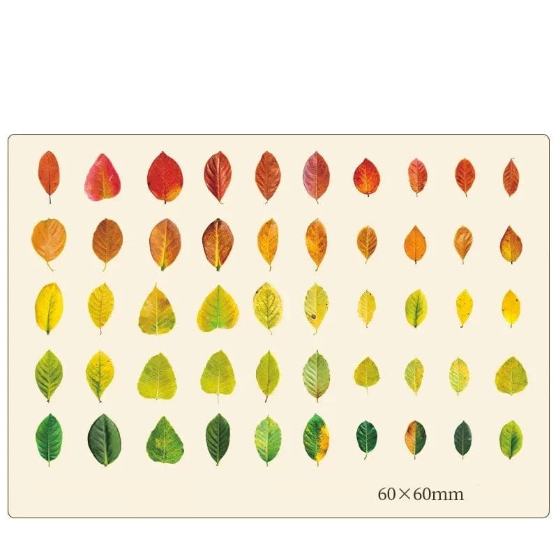 KUMA Stationery & Crafts  F Autumnal Palette Leaf Stickers 100pcs