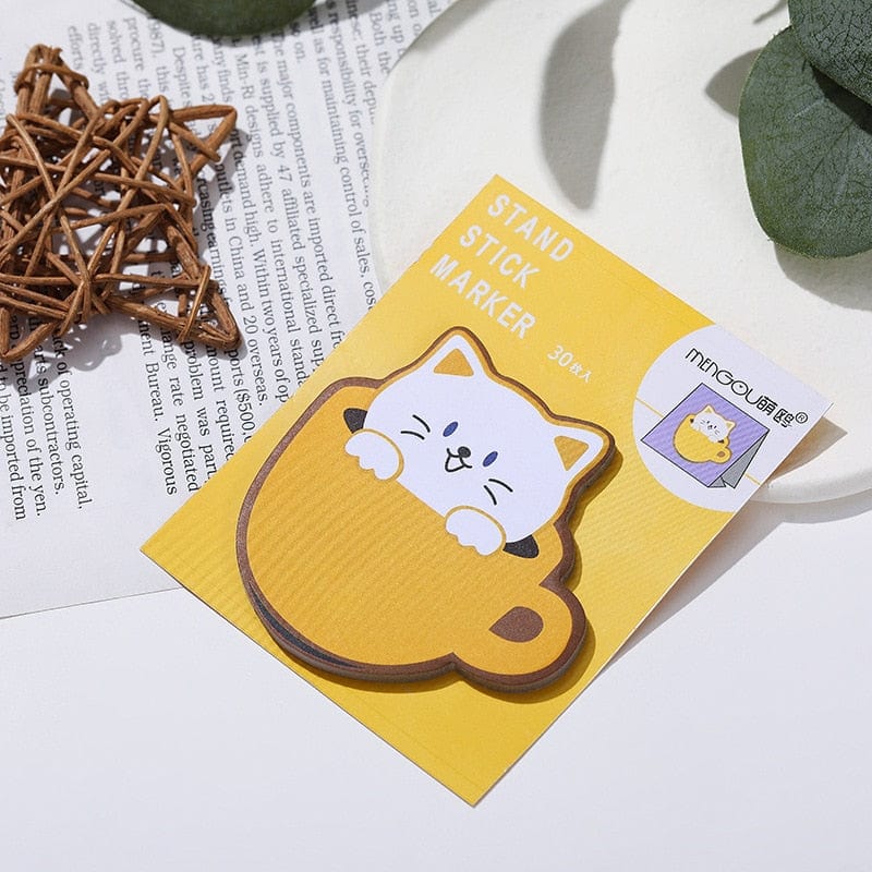 KUMA Stationery & Crafts  A Cute Cat in a Mug Sticky Notes