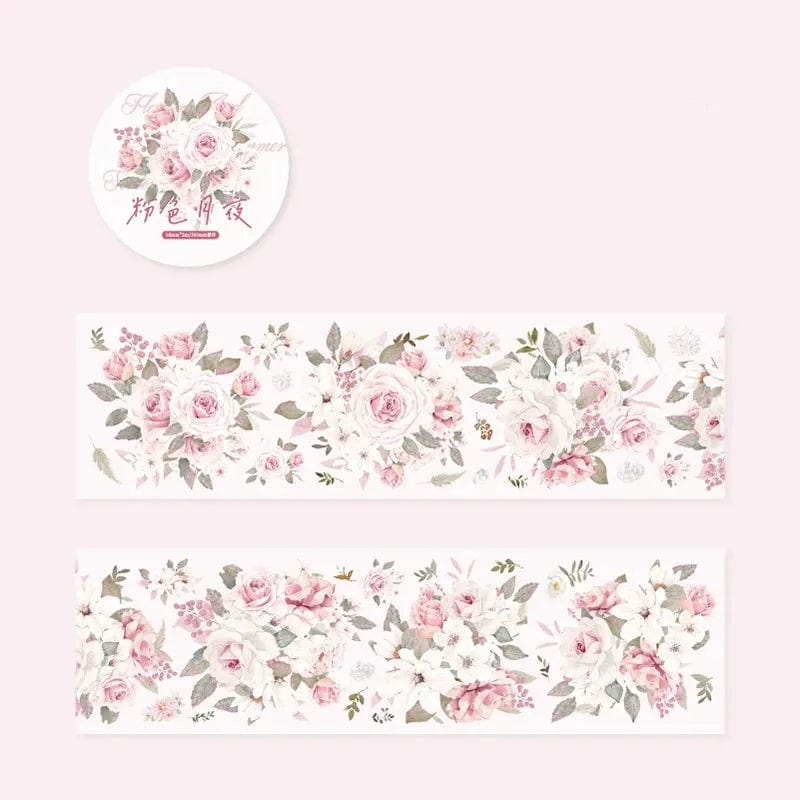 KUMA Stationery & Crafts  A Cute Transparent Floral Washi Tape