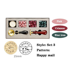 KUMA Stationery & Crafts  Pattern: Happy mail DIY Beginner Wax Stamp Kit