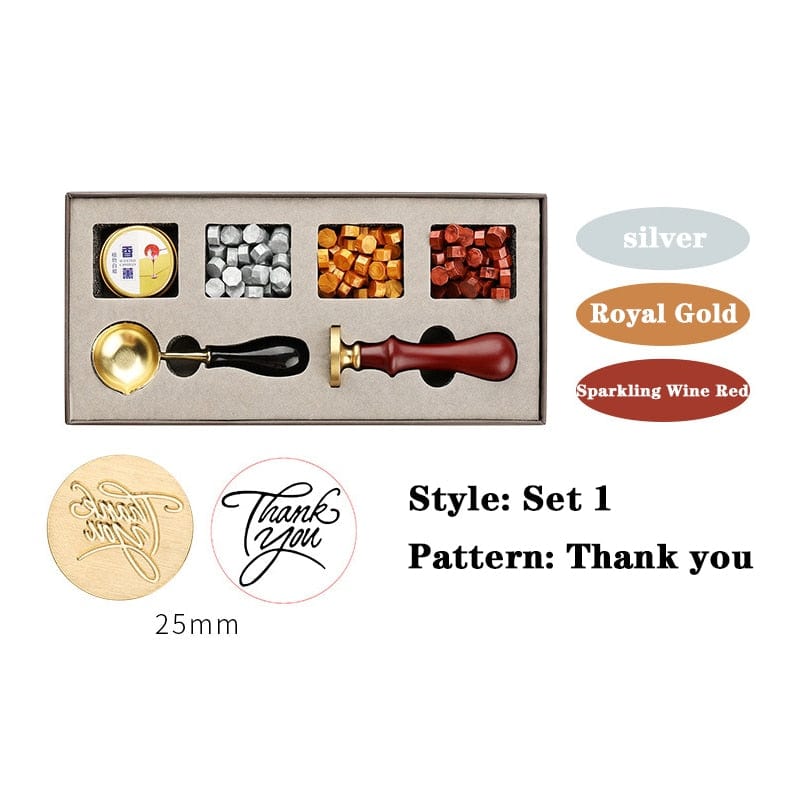 KUMA Stationery & Crafts  Pattern: Thank You DIY Beginner Wax Stamp Kit