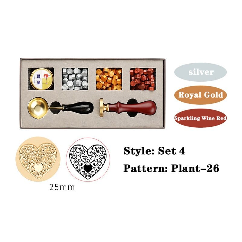 KUMA Stationery & Crafts  Pattern: Plant-26 DIY Beginner Wax Stamp Kit