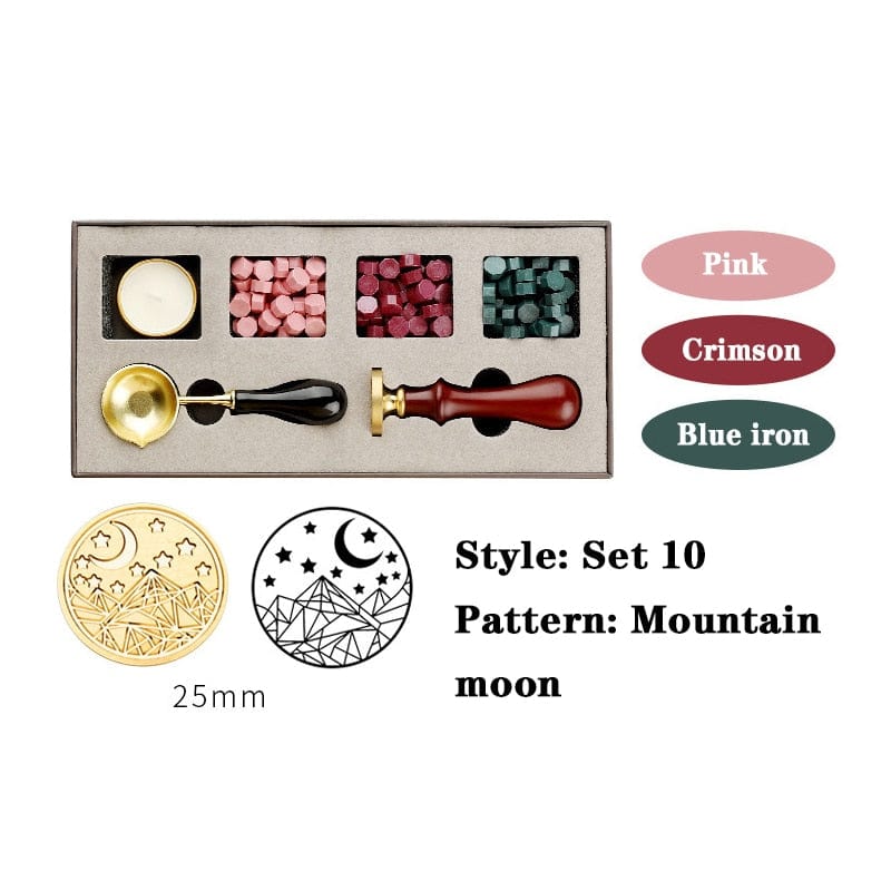KUMA Stationery & Crafts  Pattern: Mountain Moon DIY Beginner Wax Stamp Kit
